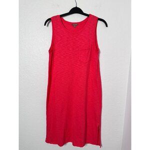 Lilla P Women’s Round Neck Swing Dress Size Medium Side Slit Sleeveless Flowy